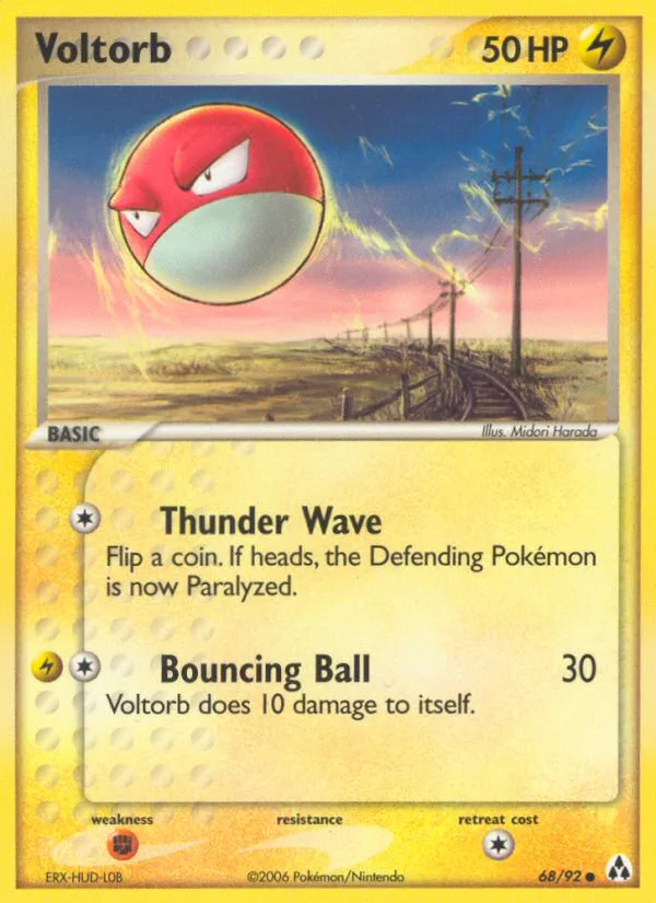 Voltorb EX Legend Maker card