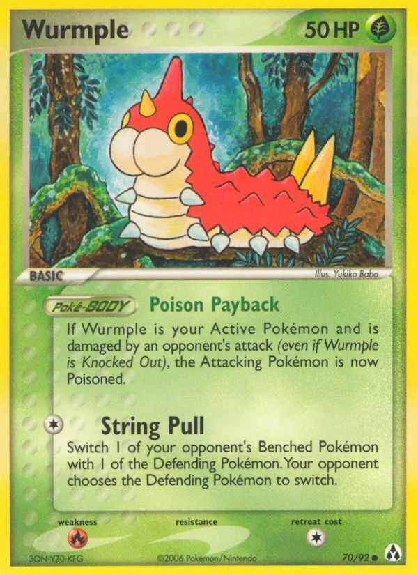 Wurmple #70 EX Legend Maker Pokemon card