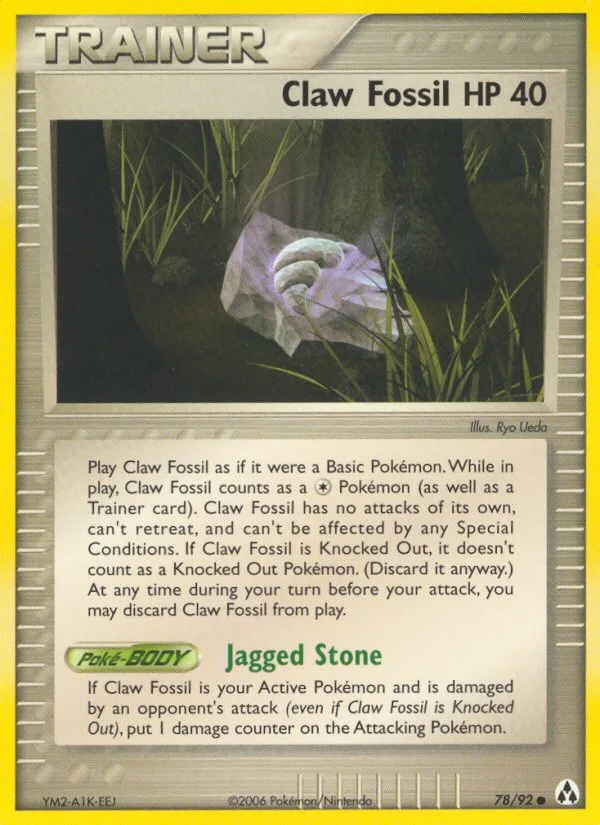 Claw Fossil #78 EX Legend Maker Pokemon card