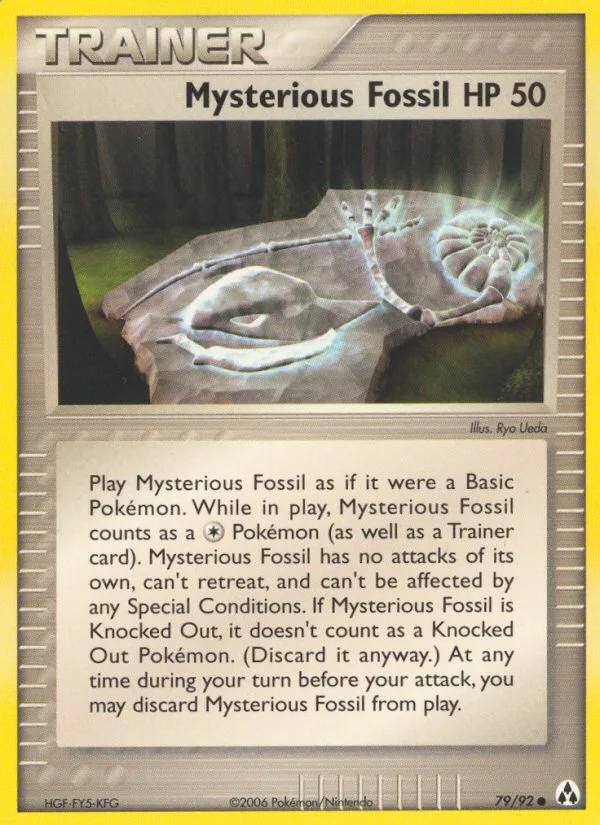Mysterious Fossil #79 EX Legend Maker Pokemon card