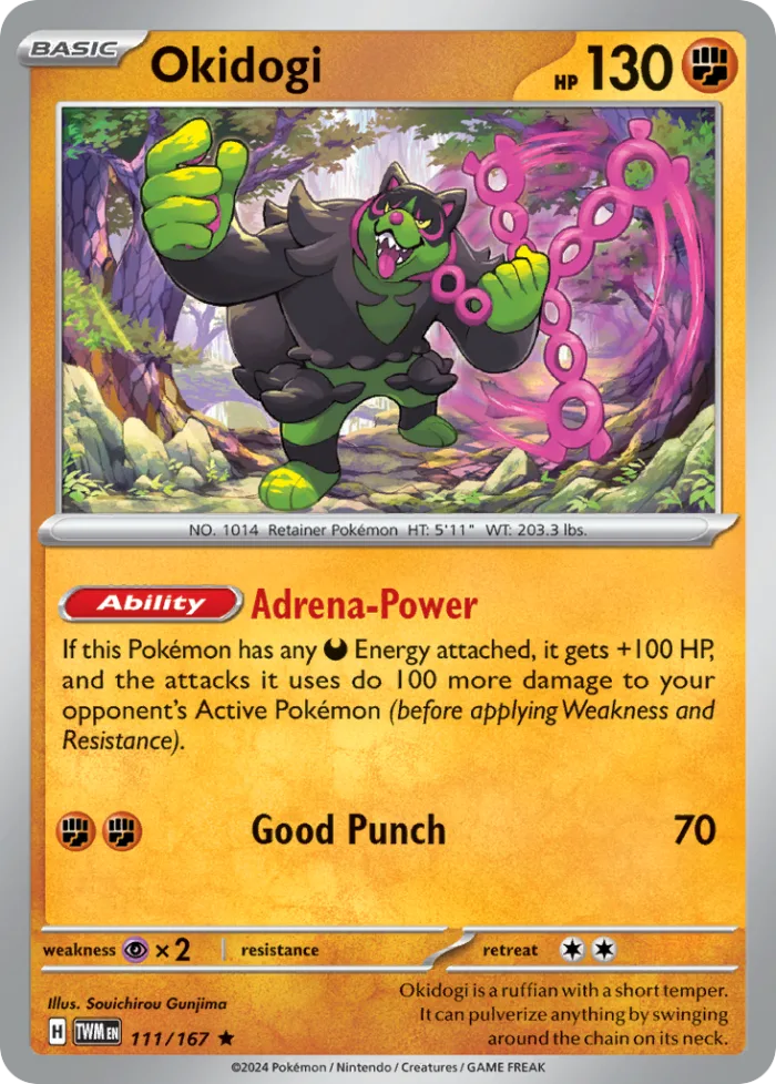 Okidogi #111 Twilight Masquerade Pokemon card
