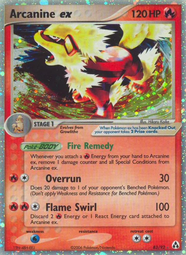 Arcanine ex #83 EX Legend Maker Pokemon card