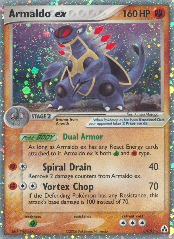 Armaldo ex #84 EX Legend Maker Pokemon card
