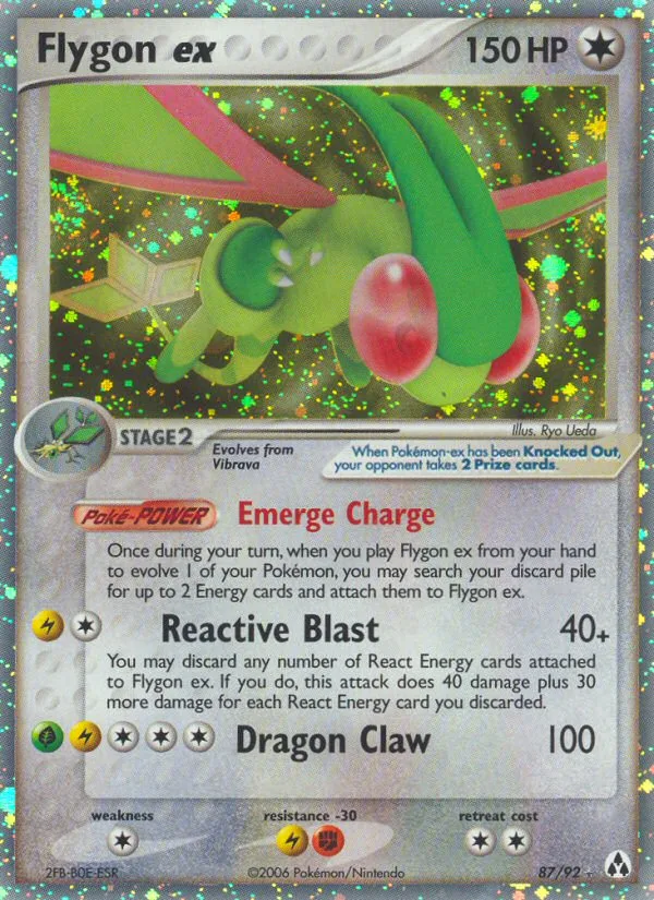 Flygon ex #87 EX Legend Maker Pokemon card