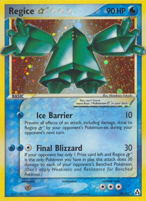 Regice ★ #90 EX Legend Maker Pokemon card