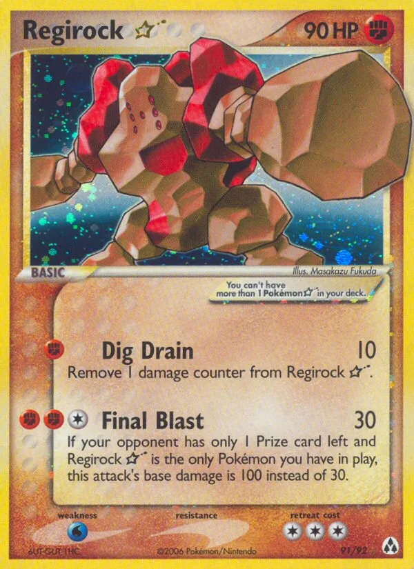 Regirock ★ #91 EX Legend Maker Pokemon card