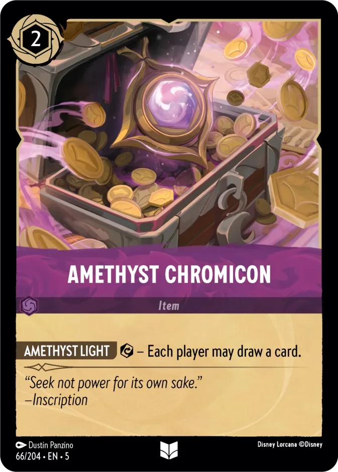 Amethyst Chromicon #66 Shimmering Skies Disney Lorcana card