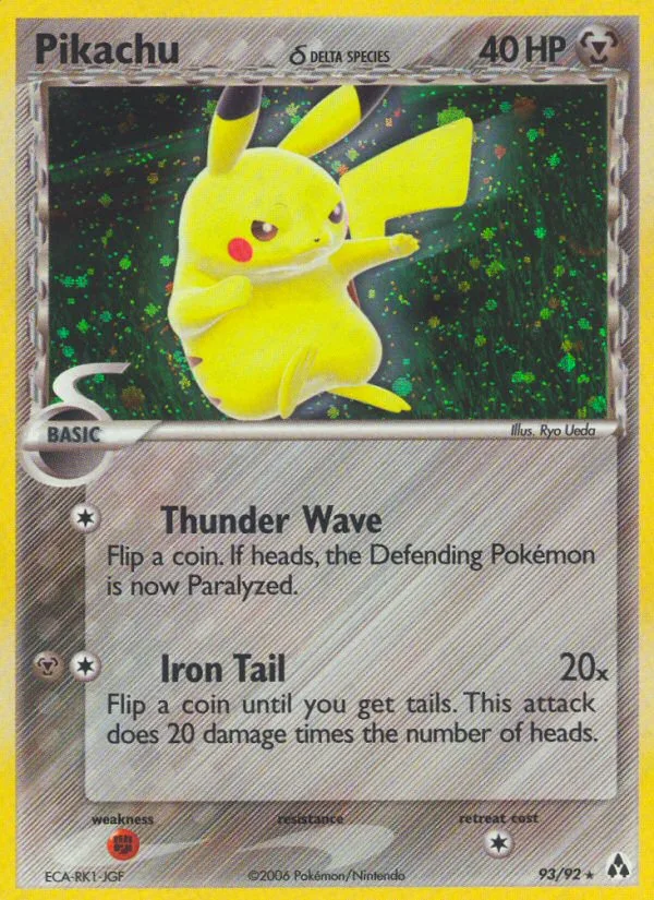 Pikachu δ #93 EX Legend Maker Pokemon card