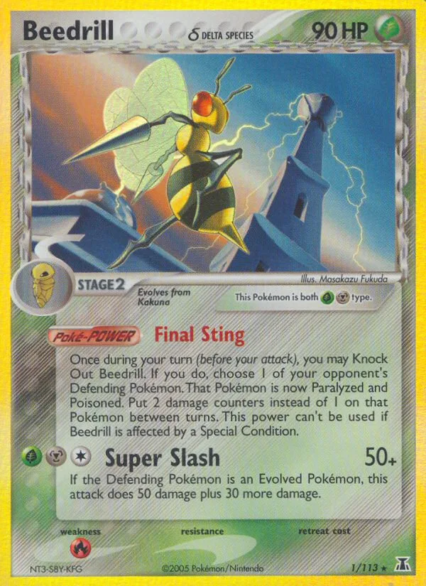 Beedrill δ #1 EX Delta Species Pokemon card
