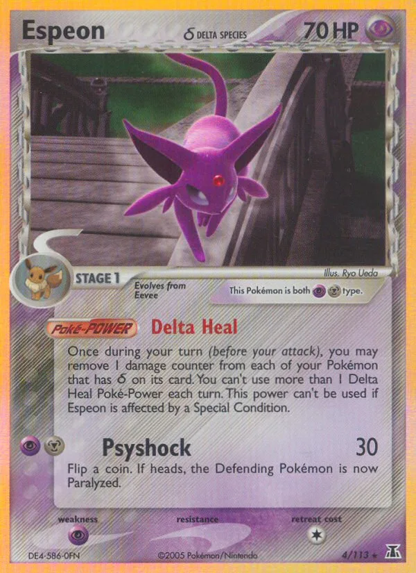 Espeon δ #4 EX Delta Species Pokemon card
