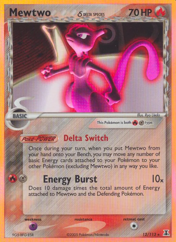 Mewtwo δ #12 EX Delta Species Pokemon card