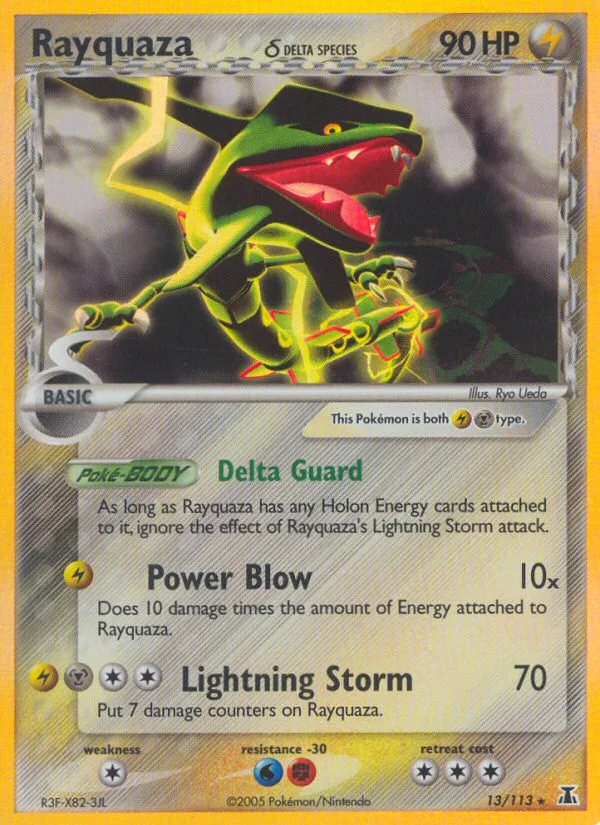 Rayquaza δ #13 EX Delta Species Pokemon card