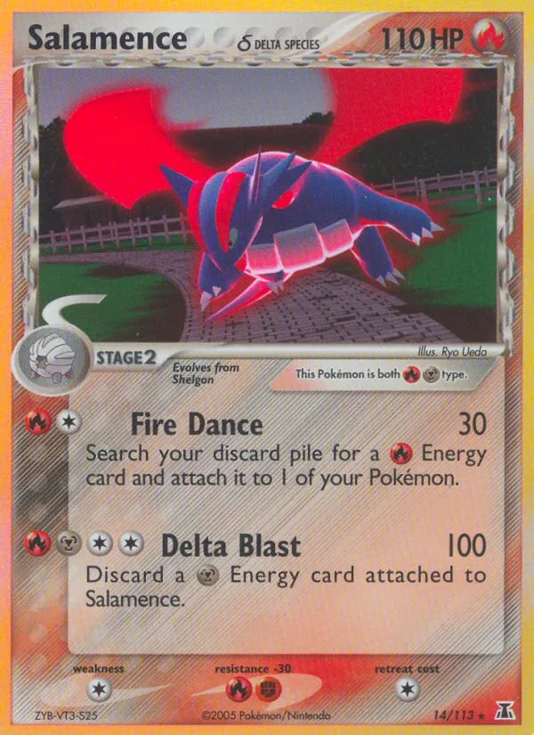 Salamence δ #14 EX Delta Species Pokemon card