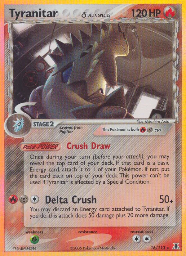 Tyranitar δ #16 EX Delta Species Pokemon card