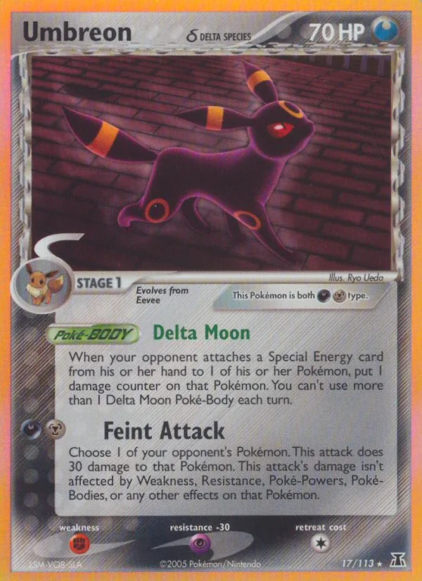 Umbreon δ #17 EX Delta Species Pokemon card