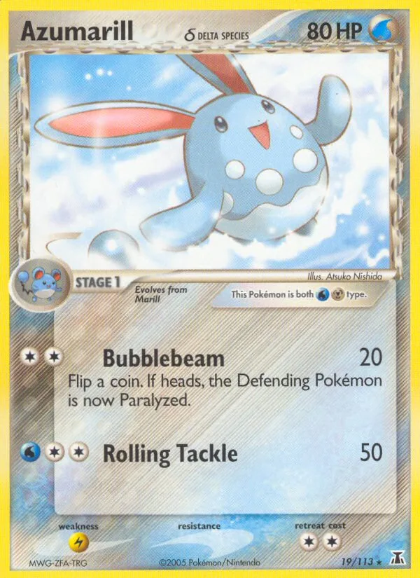 Azumarill δ #19 EX Delta Species Pokemon card