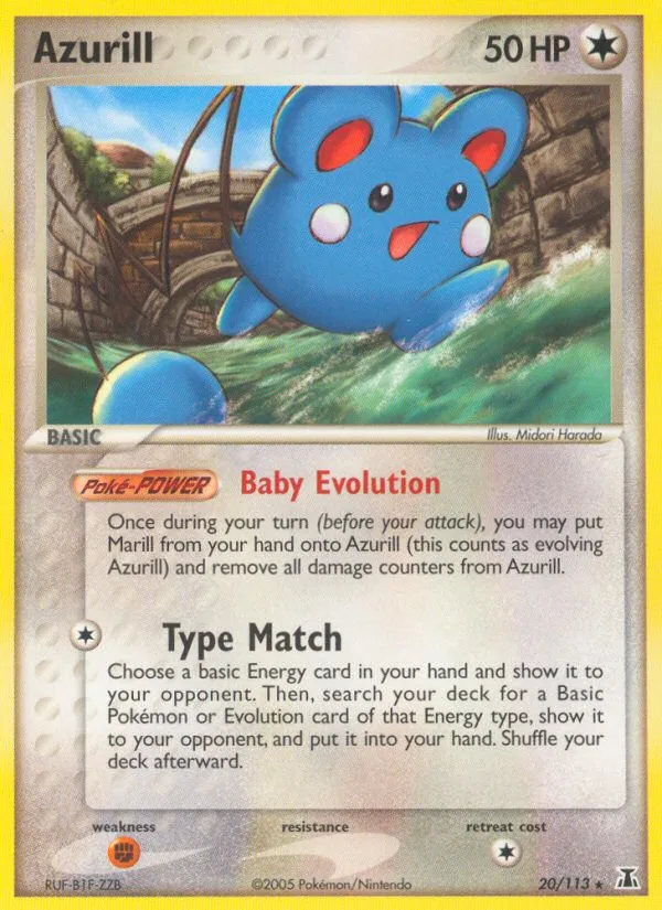 Azurill #20 EX Delta Species Pokemon card