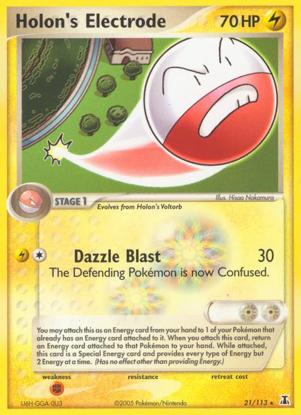 Holon's Electrode #21 EX Delta Species Pokemon card