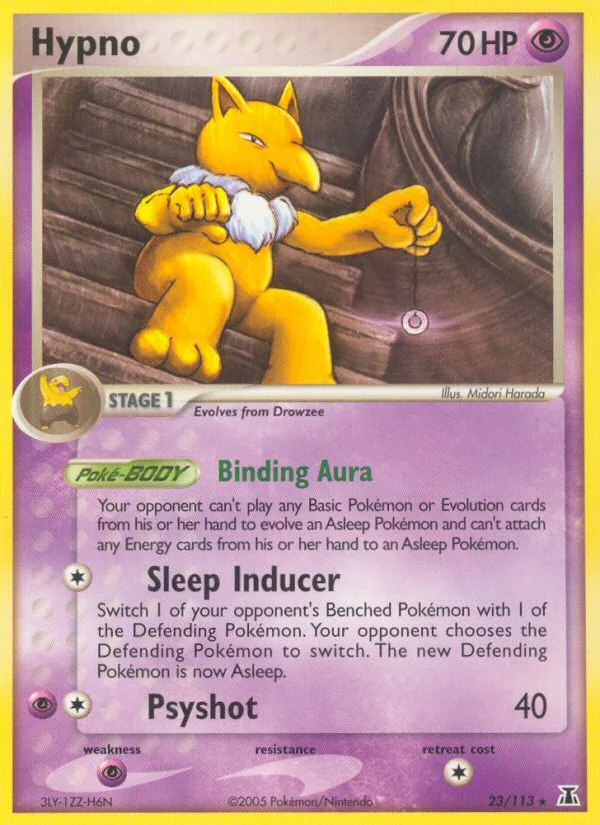 Hypno #23 EX Delta Species Pokemon card