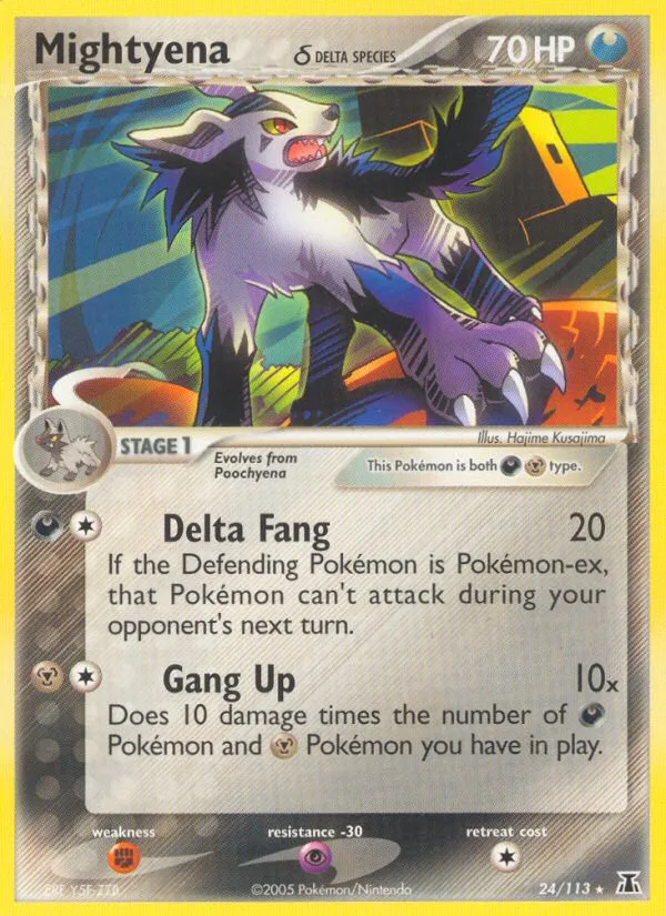 Mightyena δ #24 EX Delta Species Pokemon card