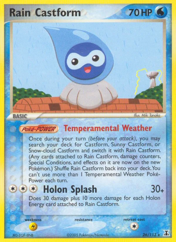 Rain Castform #26 EX Delta Species Pokemon card