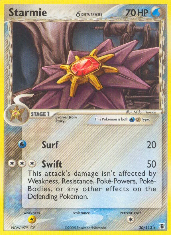 Starmie δ #30 EX Delta Species Pokemon card