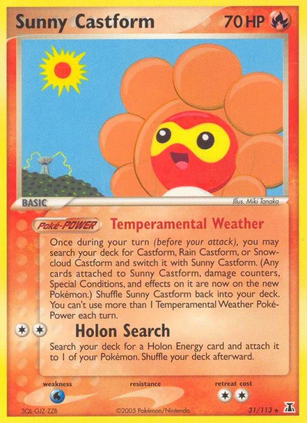 Sunny Castform #31 EX Delta Species Pokemon card