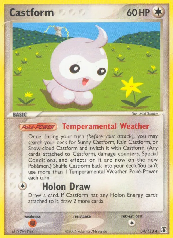Castform #34 EX Delta Species Pokemon card
