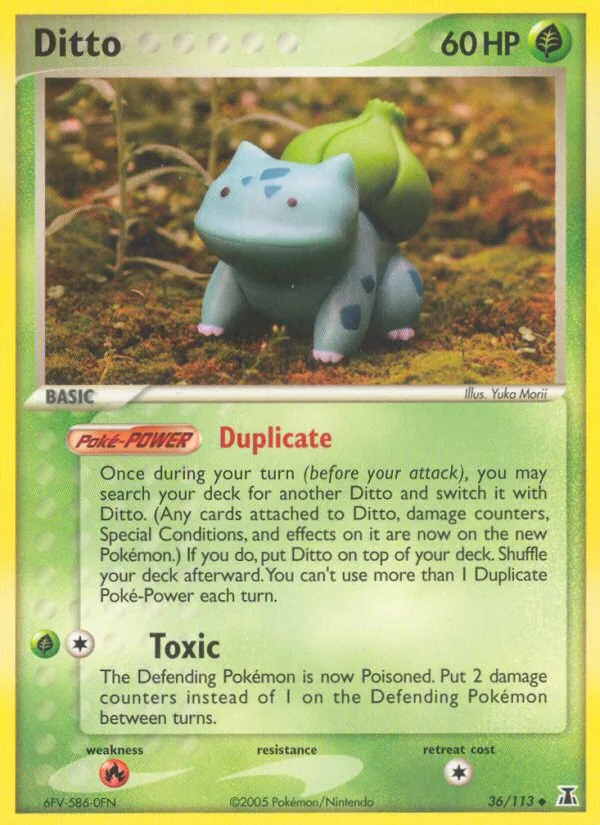 Ditto #36 EX Delta Species Pokemon card