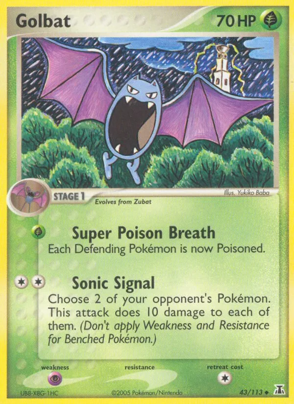 Golbat #43 EX Delta Species Pokemon card