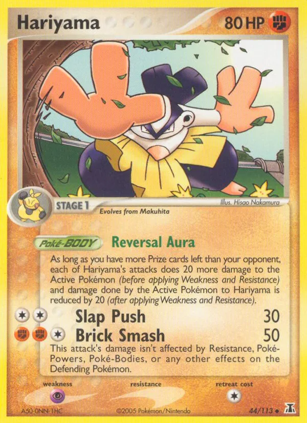 Hariyama #44 EX Delta Species Pokemon card