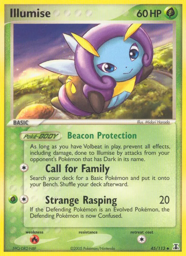 Illumise EX Delta Species card