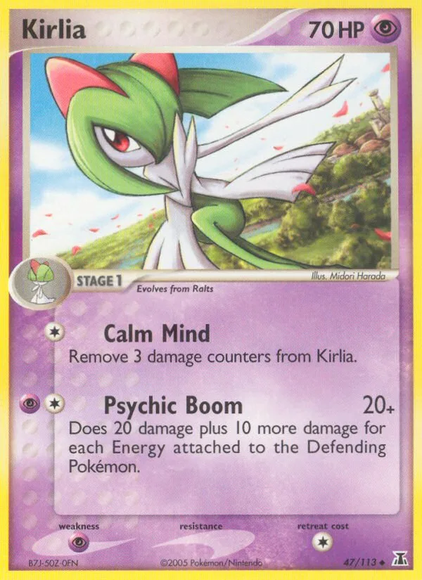 Kirlia #47 EX Delta Species Pokemon card
