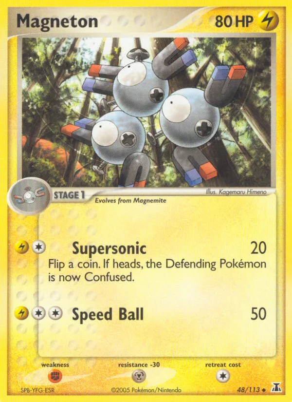 Magneton #48 EX Delta Species Pokemon card