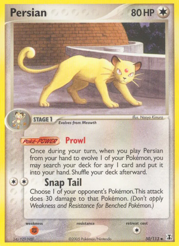 Persian EX Delta Species card