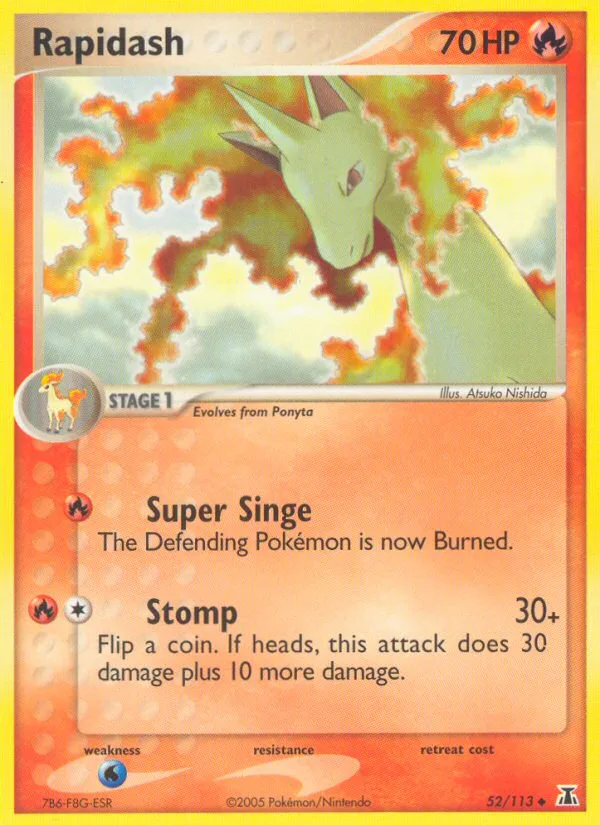 Rapidash #52 EX Delta Species Pokemon card