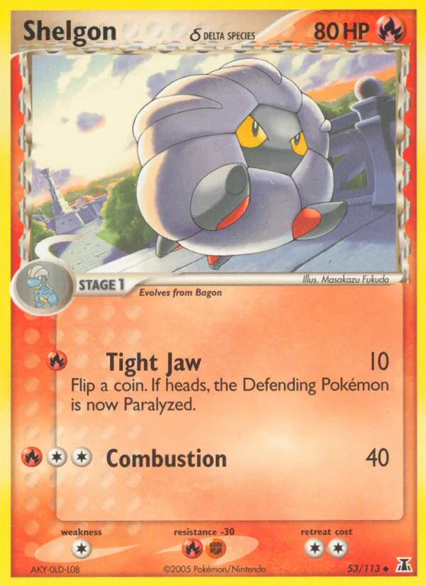 Shelgon δ #53 EX Delta Species Pokemon card