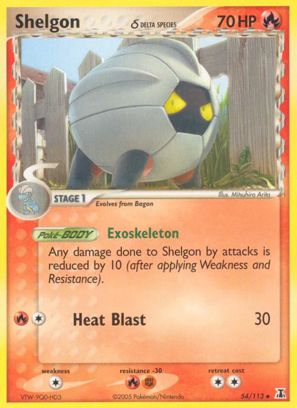 Shelgon δ #54 EX Delta Species Pokemon card