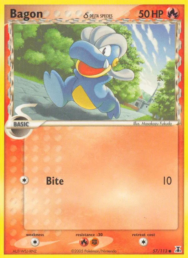 Bagon δ EX Delta Species card