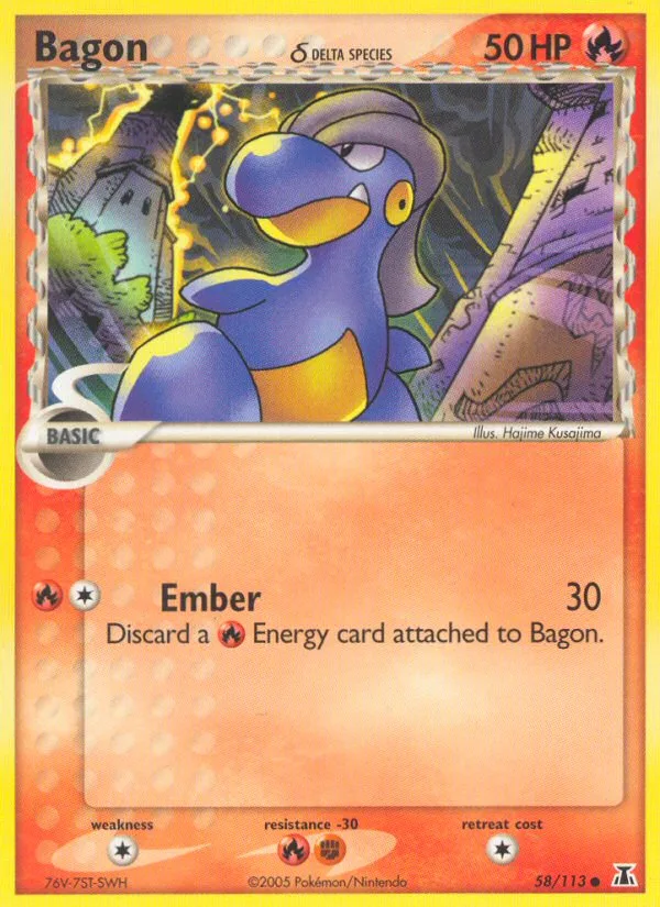 Bagon δ #58 EX Delta Species Pokemon card