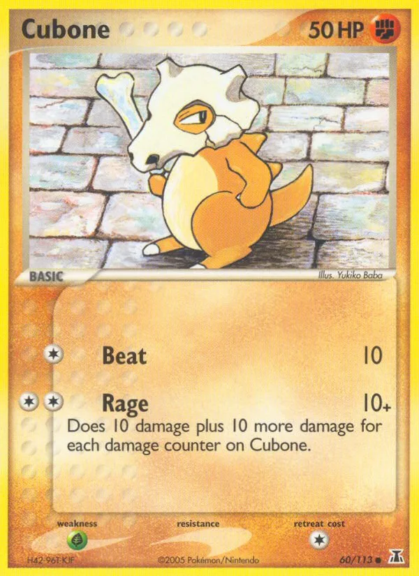 Cubone #60 EX Delta Species Pokemon card