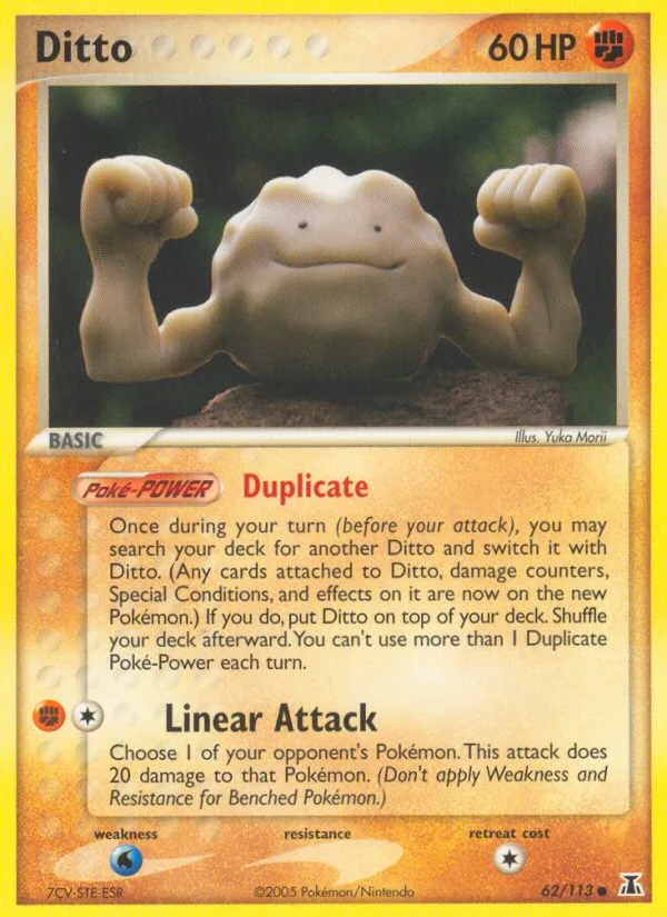 Ditto #62 EX Delta Species Pokemon card