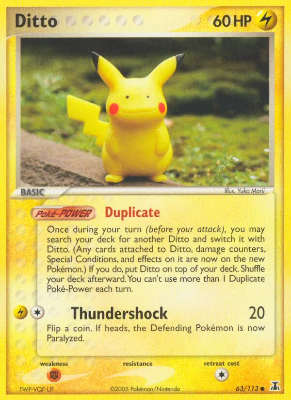 Ditto #63 EX Delta Species Pokemon card