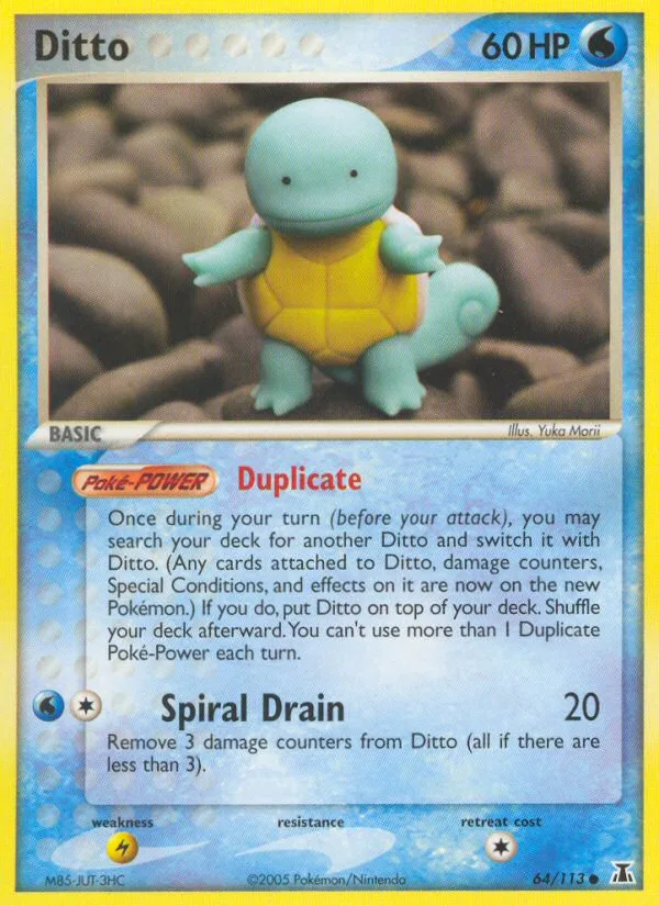 Ditto #64 EX Delta Species Pokemon card
