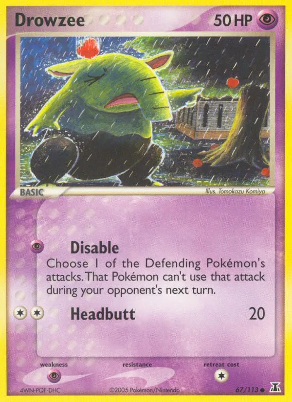 Drowzee EX Delta Species card