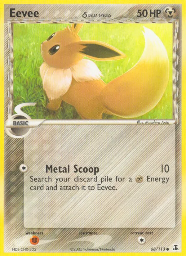 Eevee δ #68 EX Delta Species Pokemon card