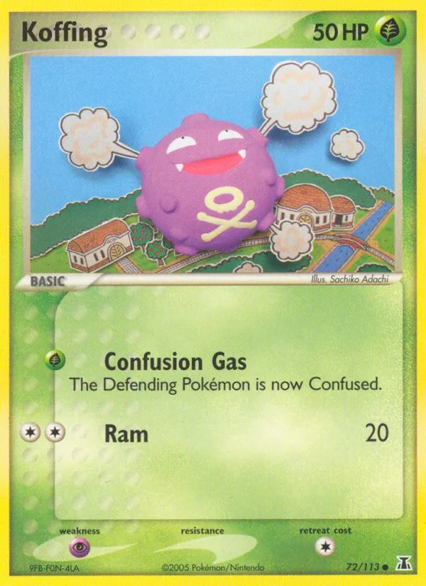 Koffing #72 EX Delta Species Pokemon card