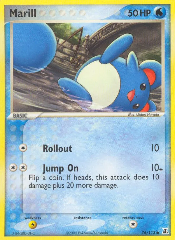 Marill #76 EX Delta Species Pokemon card