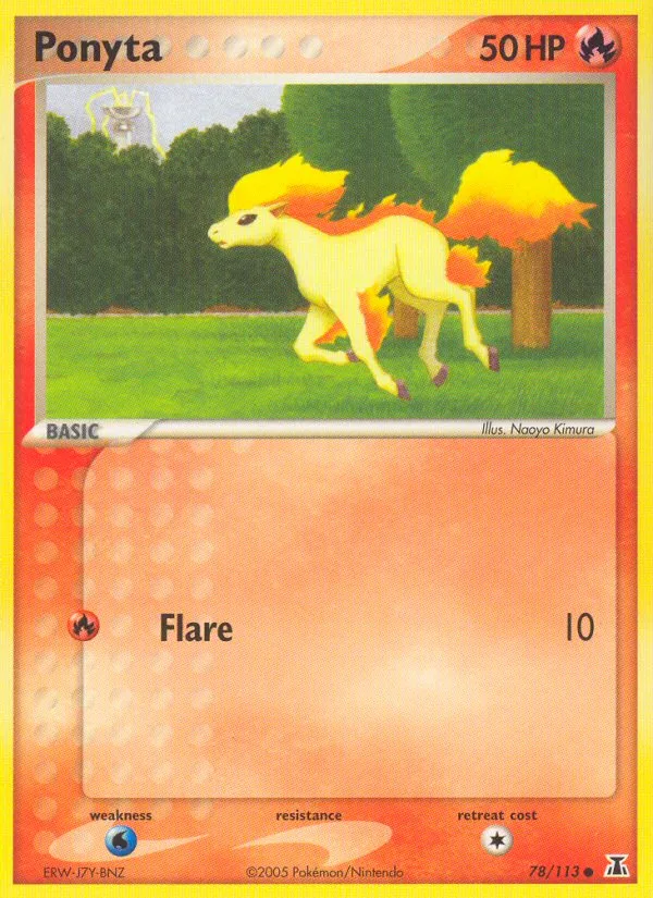 Ponyta #78 EX Delta Species Pokemon card
