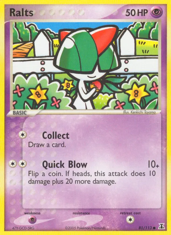 Ralts EX Delta Species card